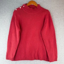Vintage North Style Silk Angora Red Pull Over Long Sleeve Sweater Retro Sz XL