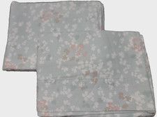Set of 2 Light Green Floral Flannel Pillowcases. 20 X 28 Standard
