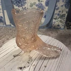 Vtg Fenton Daisy And Button Pink Glass Boot Figurine
