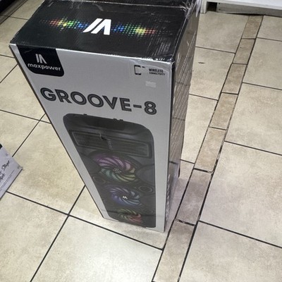 MaxPower GROOVE-8 Bluetooth Speaker LED Light Show FM Radio Rechargeable