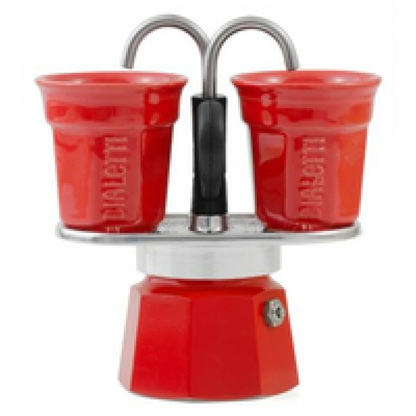 Bialetti Mini Express Kandisky Espressokocher-Set 2 Tassen Rot 0007303-image