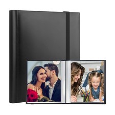 Photo Album 6x8 Photos, Book Holds 64 inches, Black
