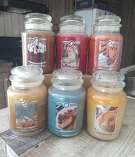 VERY RARE New Goose Creek 7 Lot Large Jar Dessert Gourmand Scented Candles Set!