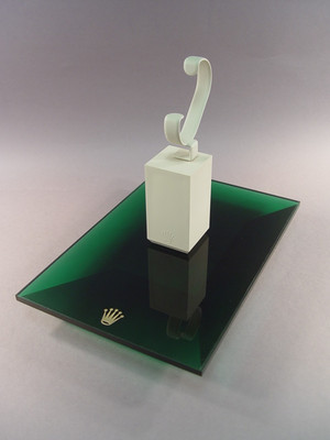 149439: Rolex Display, Original, Vorlagebrett, Acryl grün, Watchstand, SET