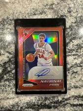 2020-21 Panini Chronicles - National Pride Signatures Lauri Markkanen Red Prizm 