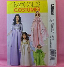 McCall's 5906 Medieval Princess Costume Sewing Pattern Teen Adult S-XL uncut