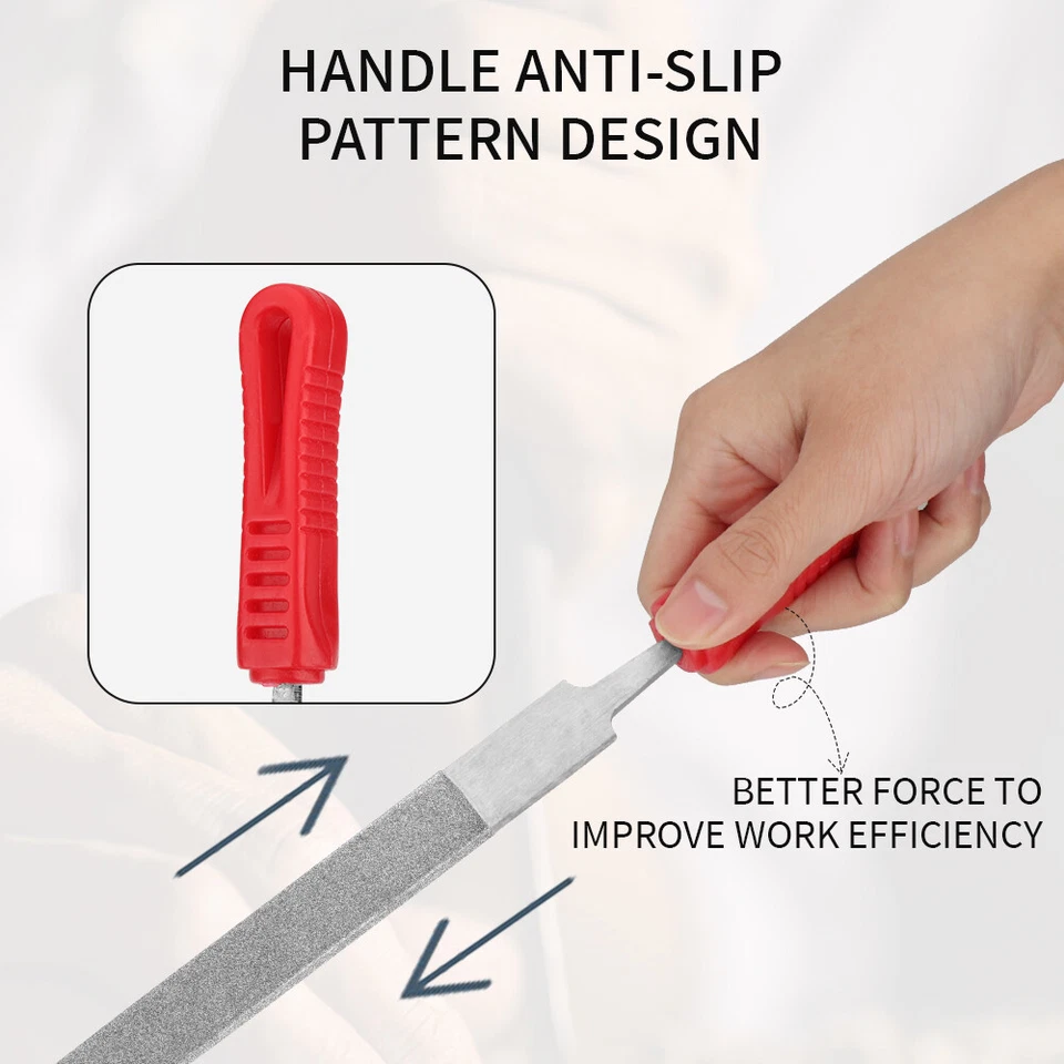 8inch Files Set Metal Needle Carving Jewelry Diamond Glass Stone Wood Tools - Image 4 of 4