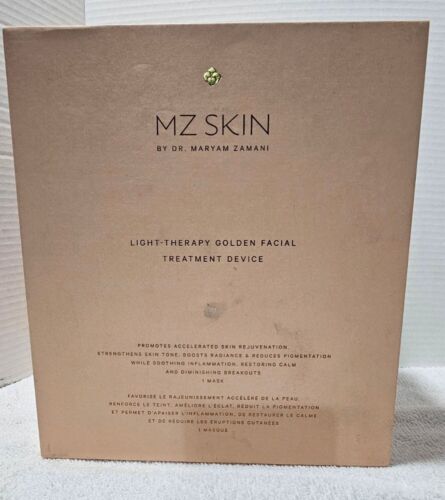 MZ Skin LED Light Therapy Golden Facial Treatment Device Home Spa NEW  - Afbeelding 1 van 5