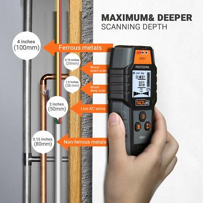 TACKLIFE Stud Finder Wall Scanner, 4 in 1 Center Finding