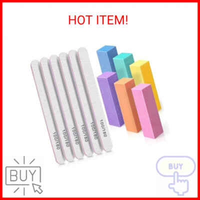 Nail Files and Buffer, TsMADDTs Professional Manicure Tools Kit Rectangular Art