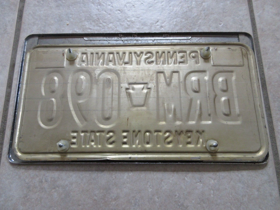 Dealer License Plate Frame & PA. License Plate USED 1970's eBay