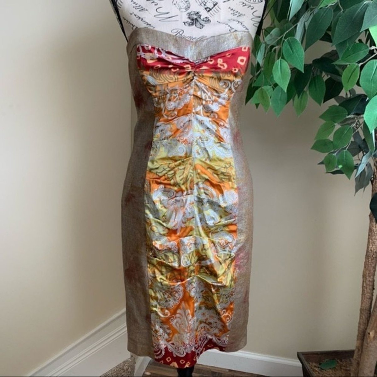 gold nicole miller dress Nicole Miller Gold Metallic Dress main image 0