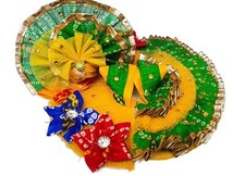 Laddu Gopal Kanha ji Dress Poshak with Mukut for Little Krishna Size 2