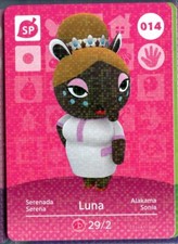014 LUNA ANIMAL CROSSING AMIIBO TRADING CARD