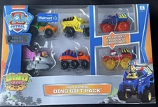 NEW Paw Patrol Walmart Exclusive True Metal Dino Gift Pack 6 Diecast Car Set