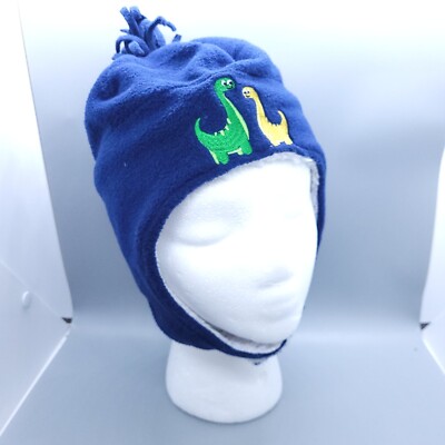 Simpli-Kids Dinosaur Dino Toddler Winter Toboggan Trapper Hat Knit Fleece Lined
