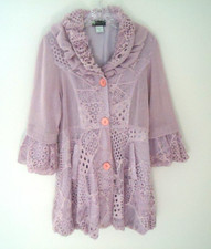 Damee, Inc Lilac Coat Buttonclose Size-xl Made In Korea.#44