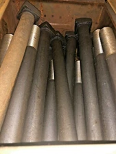 1-1/4-7 X 15 Square Head Machine Bolt Plain EXTRA LONG 15" Large Huge