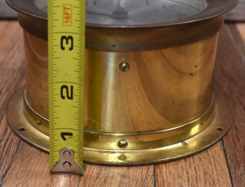 Orologio da nave vintage Seth Thomas corsaro in ottone E537-000 ottone - Foto 3 di 5