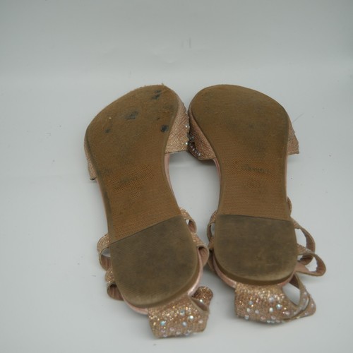 Forever glitzernde goldene Damen-Sandalen – Größe 10 – glänzender Stil - Bild 6 von 9