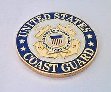UNITED STATES COAST GUARD (1" Rd) Military Hat Pin P64002