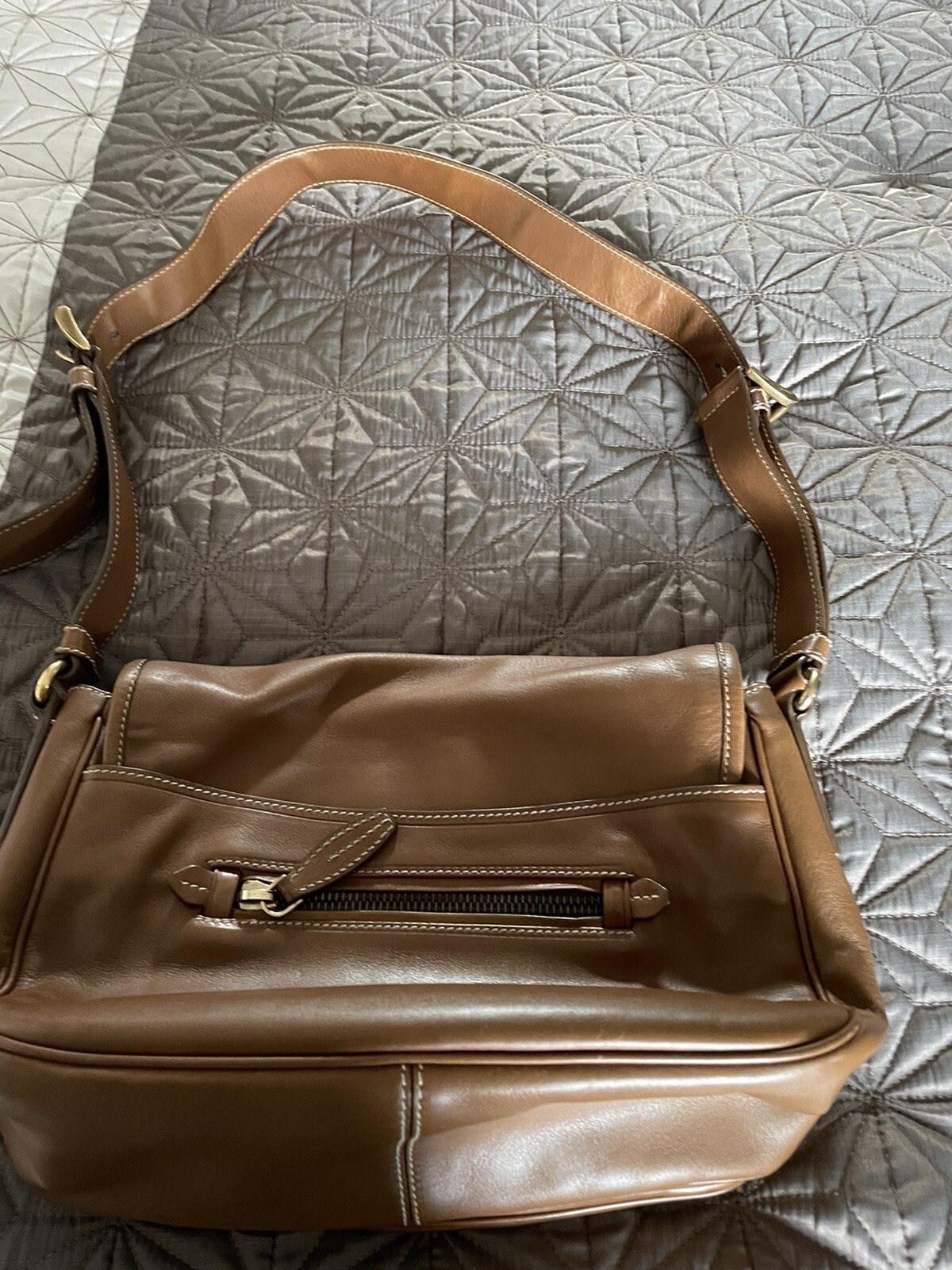 Prada MILANO tan,brown shoulder crossbody handbag  designer, women soft leather, image 8