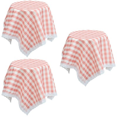  3pcs Decorative Microwave Cover Daily Use Home Appliance Lace Cover Versatile