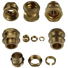 Metalisch dichtende Verschraubung für Edelstahl Solar Wellrohr DN16, 20, 25