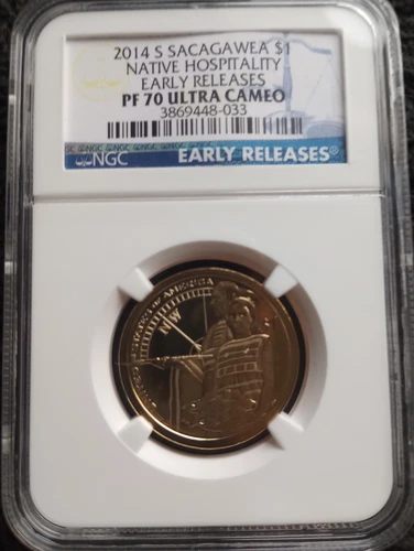 2014 S Sacagawea $1 Native Hospitality NGC PF 70 Ultra Cameo Early Releases L@@K