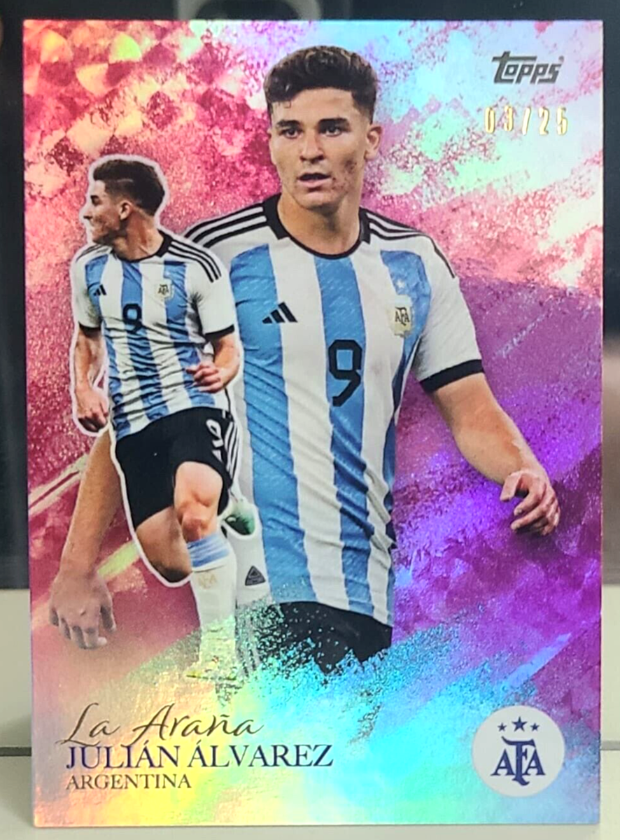 Topps Argentina World Cup Champions 2022 Julian Alvarez RED RC /25
