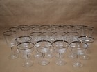 Vintage Lenox Solitaire Platinum Trim Stemmed Blown Glasses - 24 Pieces