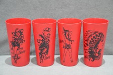 4x Sailor Jerry Rum Limited Edition Red Plastic Drinking Cups BBQ Beakers New 