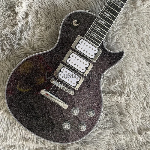 Sparkle ACE Frehley lp Electric Guitar Chameleon Solid Body Kiss Guitar Custom