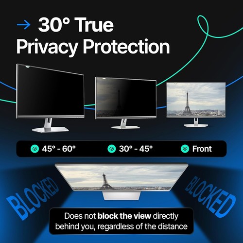 Professional 27-Inch Privacy Screen for Laptops - Easy Installation, Anti-Glare - Picture 5 of 11