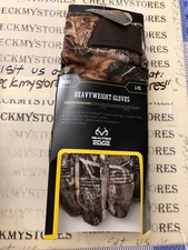 NEW Realtree EDGE Camo Men's Heavy Weight Gloves SZ Large/XTRA LARGE Waterproof