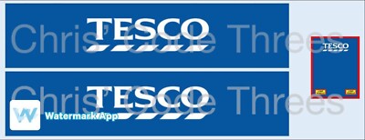 Code 3 selbstklebendes Vinyl Anhänger Aufkleber - Tesco - 1/50 1/76 1/148