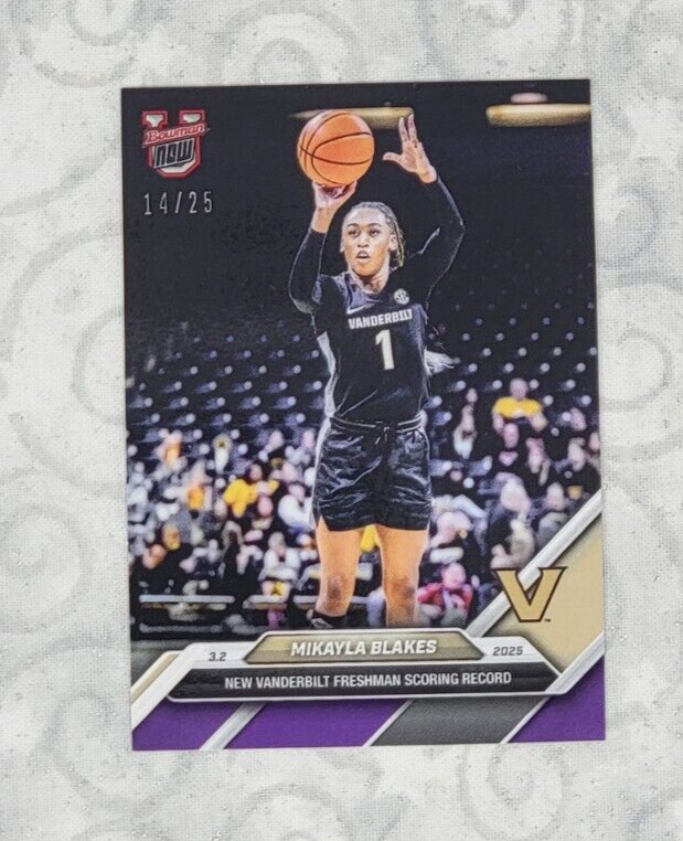Mikayla Blakes Vanderbilt Record 2024-25 Bowman U NOW Basketball 79 - Purple /25
