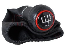 Schaltknauf Rot 5-Gang für Seat Arosa Cordoba Ibiza Leon 1M Toledo Gummizug