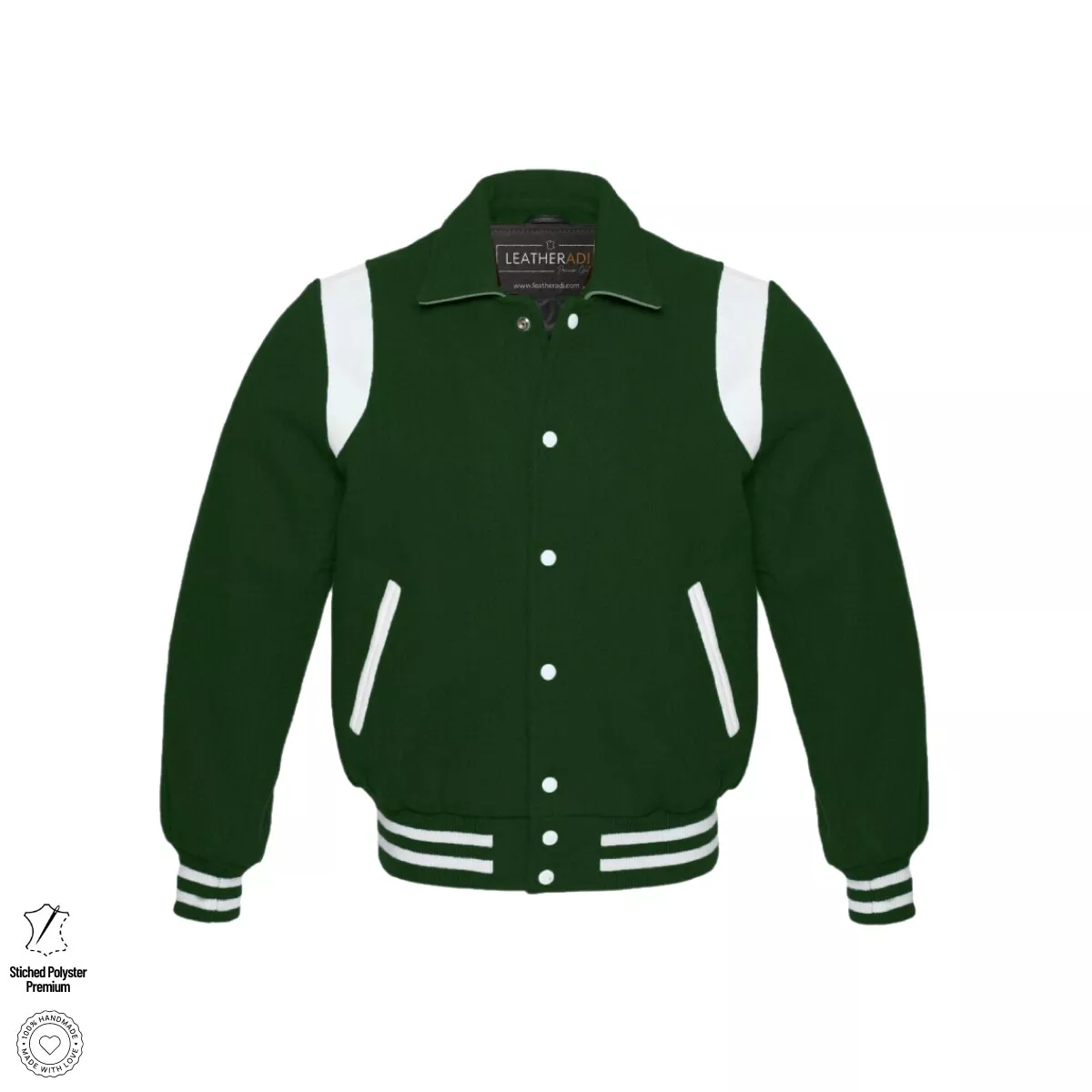 VARSITY BOMBER - Bottle green