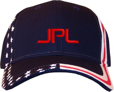 JPL Embroidered Stars & Stripes Baseball Cap Hat  Navy 