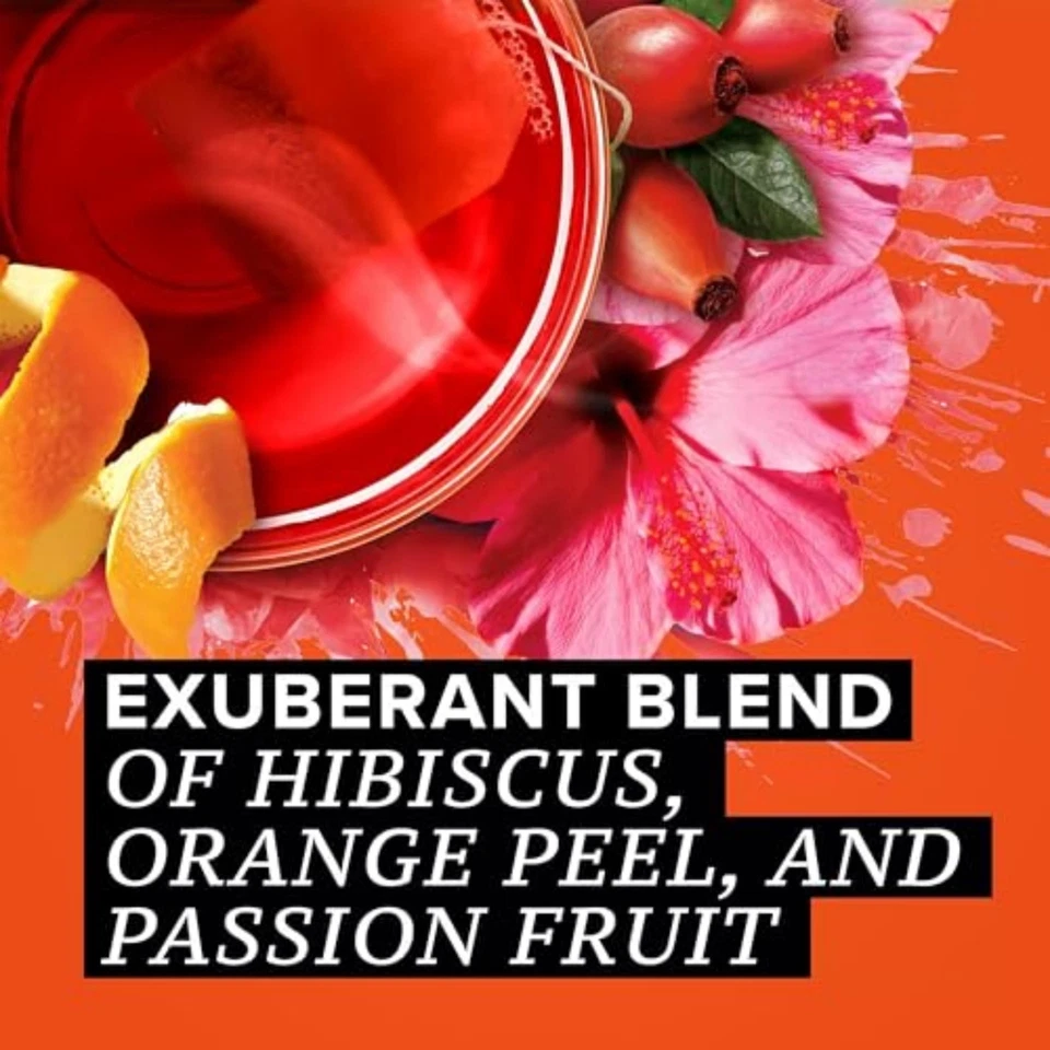 Bolsas de té de hierbas TAZO Passion paquete de 20 unidades de té helado sin cafeína Foto 4 de 4