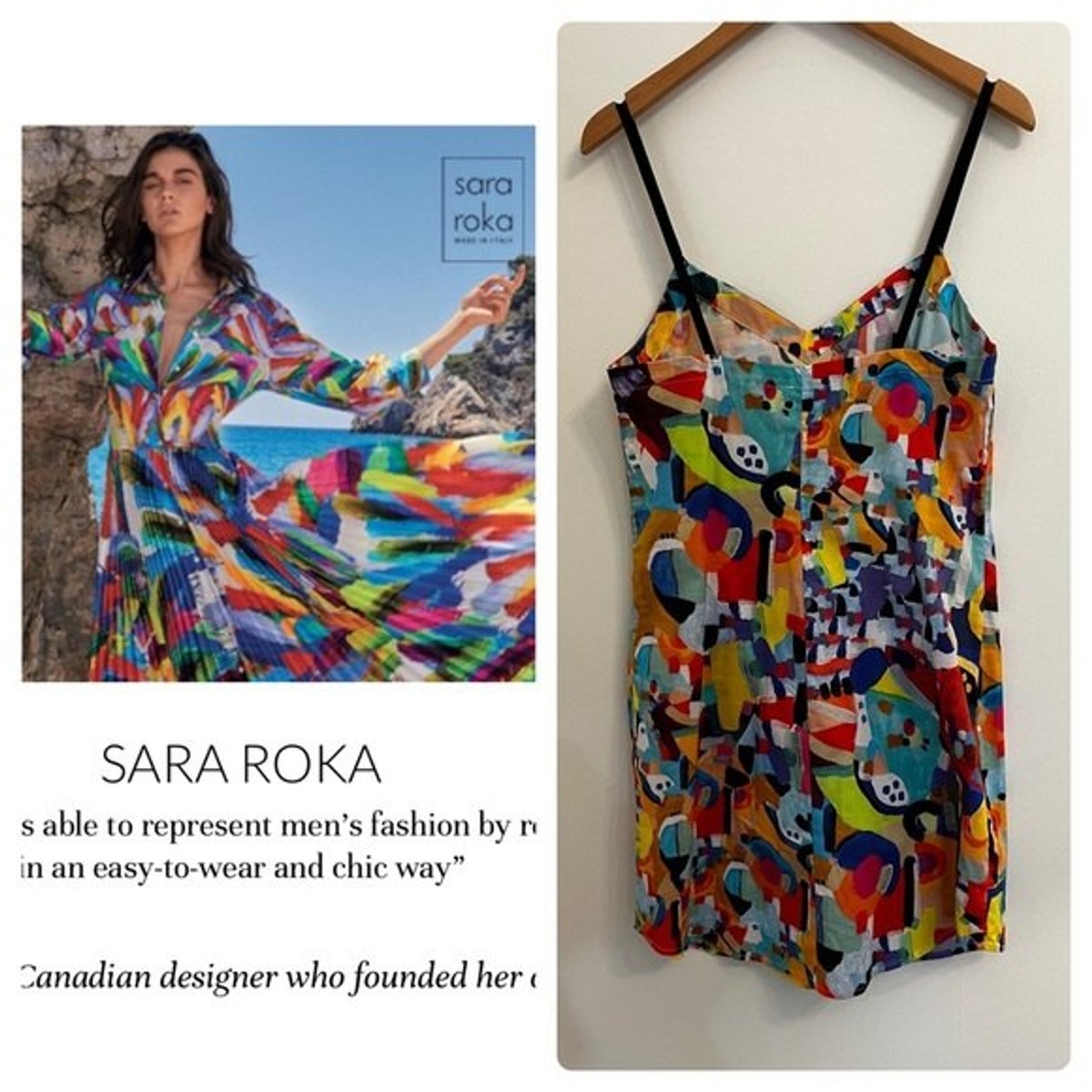 SARA ROKA DRESS ITALIAN SIZE 40 small