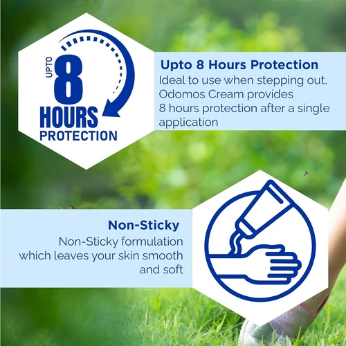 Odomo Non-Sticky Mosquito Repellent Cream With Vitamin E & Almond - 100 G - Picture 3 of 13