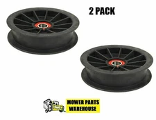 2 PACK REPL FLAT IDLER PULLEYS HUSTLER FASTRAK MOWER 784504 5-7/8" DIAMETER