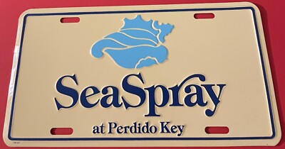SeaSpray At Perdido Key Booster License Plate Pensacola Florida Condos Vacation