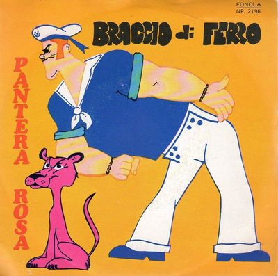 disco 45 GIRI BRACCIO DI FERRO LA PANTERA ROSA
