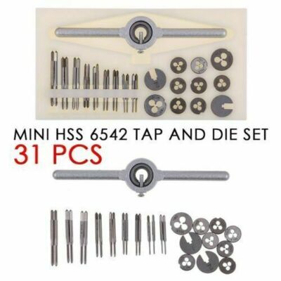 Steel 31Pcs Mini Metric HSS Tap W/ Die Set M1 To M2.5 The Set Model Making Tool