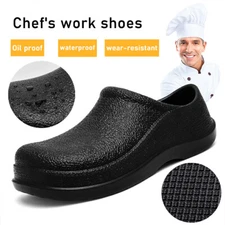 Oil Resistant Work Shoes Non Slip Shoes Cushion Chef Shoes Safety Water Kitchen