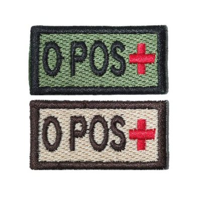 O+ O Pos selbstklebendes Blutpflaster in Olive und Hellbraun 1x2 Zoll