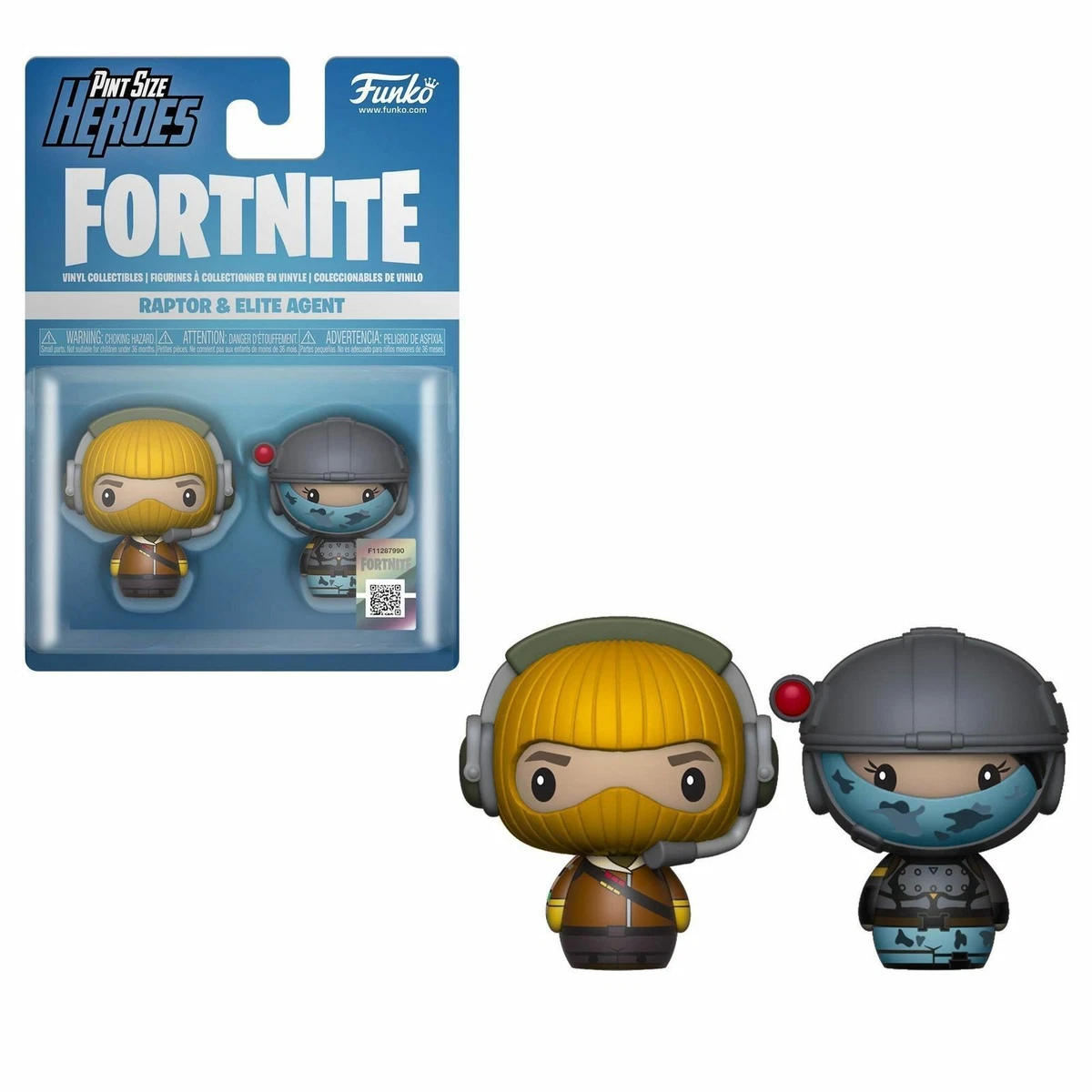 Fortnite Half Liter Pitcher Size Heroes 2 Pack Raptor Elite Agent Vinyl Figu